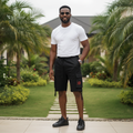 Men's Cargo Shorts – Model Shot Black