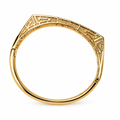 Gold Geometric Angular Hinged Bangle – Catalog Shot