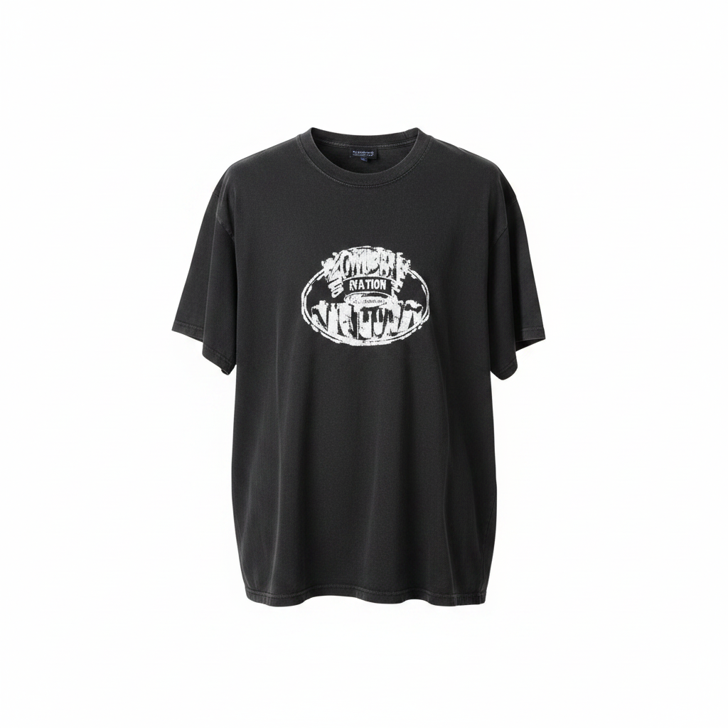 Crest Graphic Oversized T-Shirt Washed Black – Ghost Mannequin