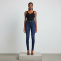 Navy Blue Skinny Jeans – Front Model