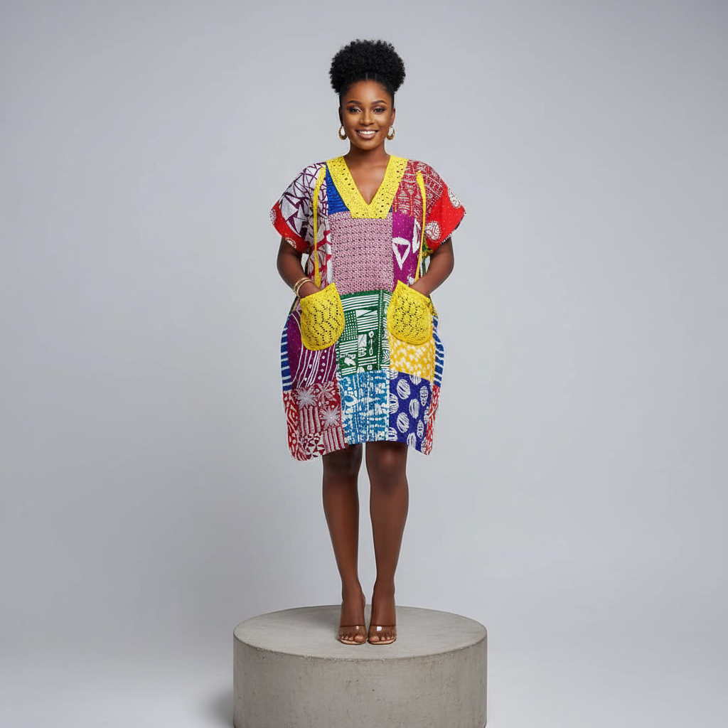 Short Bubu Gown – Model Shot