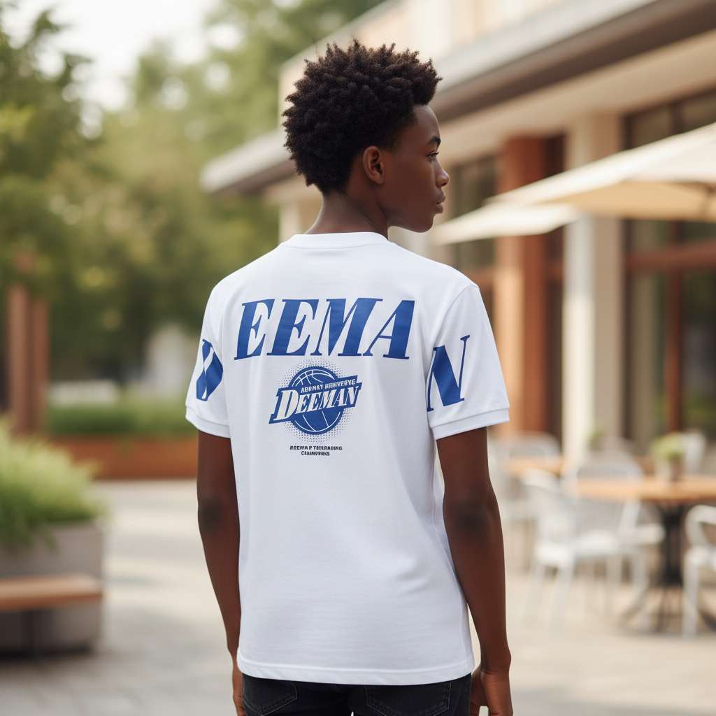 Logo Polo Shirt - Nigerian Teen Model Back View