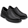 Black Leather Chunky-Sole Slip-On Loafer – Catalog Shot