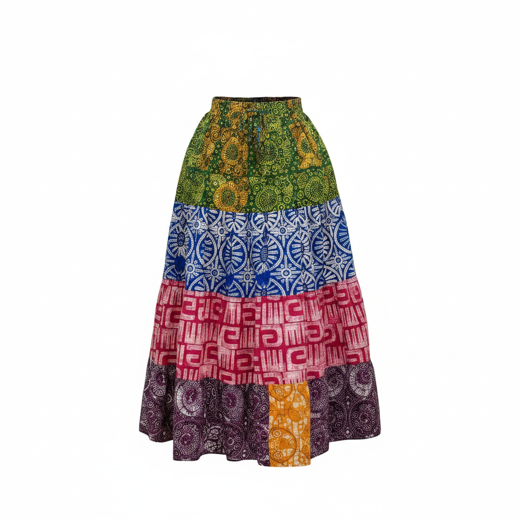 Ankara Tiered Maxi Skirt – Ghost Mannequin