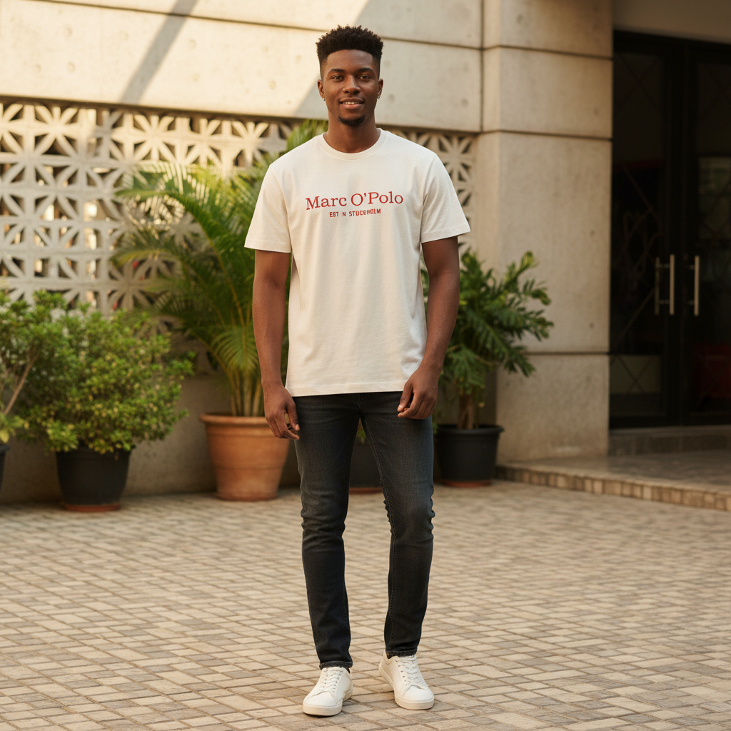 Marc O'Polo Est. Tee Off White – Front Model View