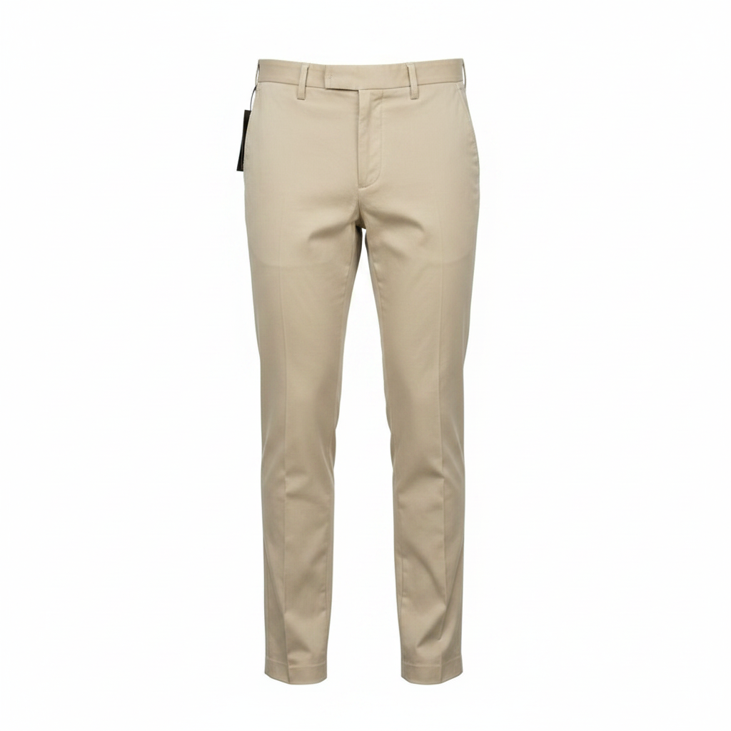 Men's Slim Straight-Leg Chino Trousers – Ghost Mannequin Beige