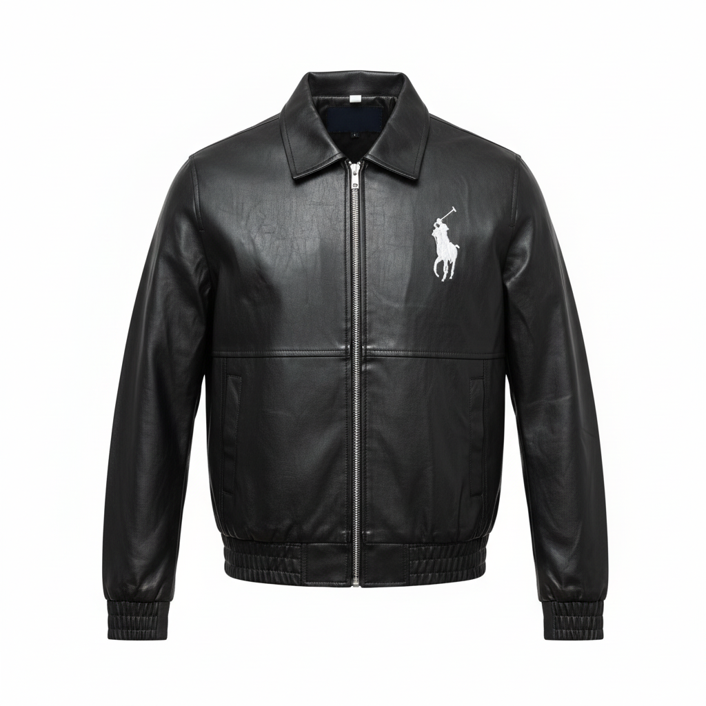 Polo Ralph Lauren Black Leather Bomber Jacket – Ghost Mannequin