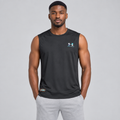 Black Nigerian man wearing a black sleeveless training top