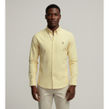 Nigerian adult male model wearing Cream Long Sleeve Shirt – Front View
