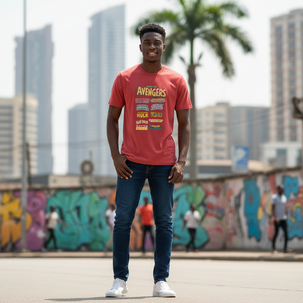 Avengers Heroes Graphic Tee - Model Shot
