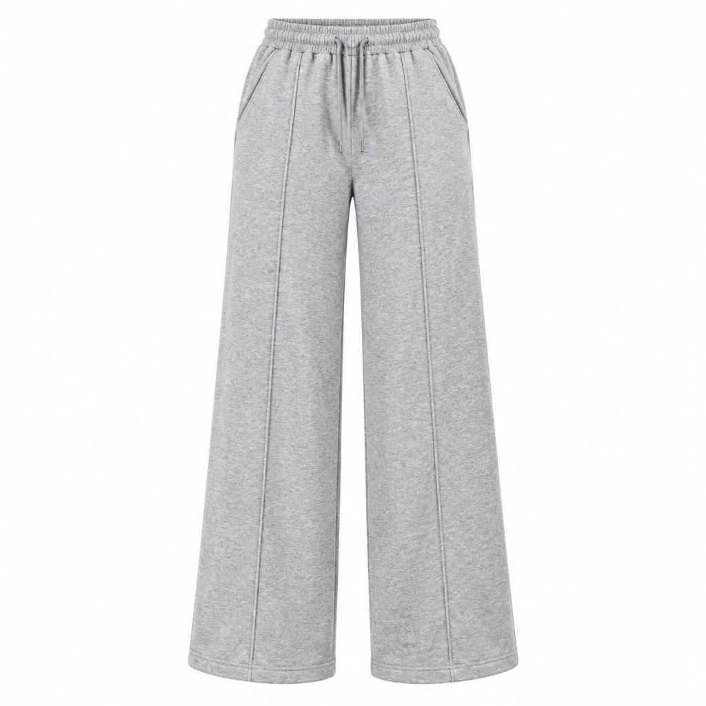 Grey Marl Wide-Leg Drawstring Sweatpants – Ghost Mannequin