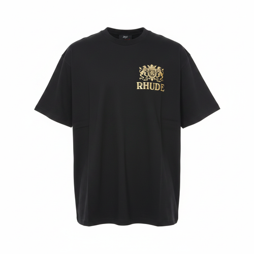 Black Rhude Premium Cigars Short-Sleeved Shirt - Ghost Mannequin Front