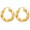 Gold Twisted Hoop Earrings – Catalog Shot
