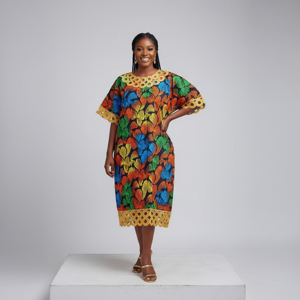 Short Bubu Gown – Model Shot