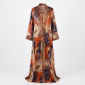 Rust floral ornate-trim abaya catalogue image