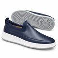 Navy Leather Slip-On Platform Sneaker – Ghost Mannequin