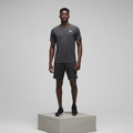 Dark Grey Reflective Shoulder Athletic T-Shirt - Model Shot