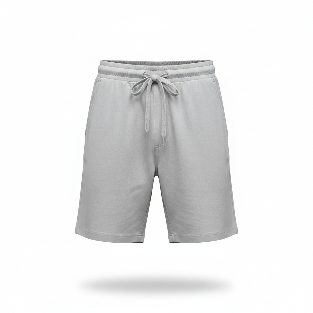 Men's Relaxed Plain Drawstring Shorts – Ghost Mannequin Light Grey