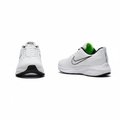 Men's white black mesh running sneakers ghost mannequin front and side view