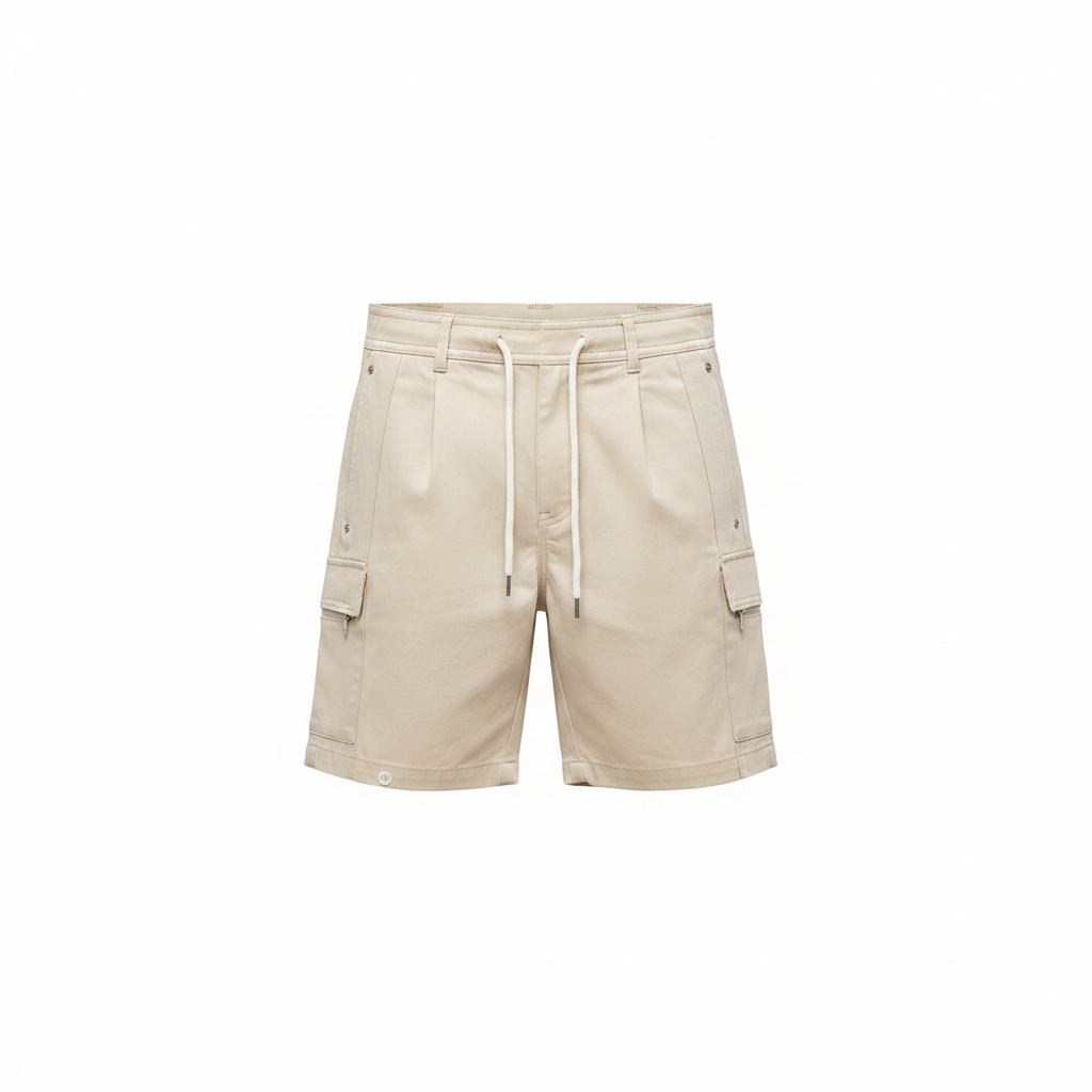 Men's Zip-Pocket Cargo Shorts – Ghost Mannequin Cream