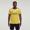 Nigerian male model wearing Arsenal away yellow jersey