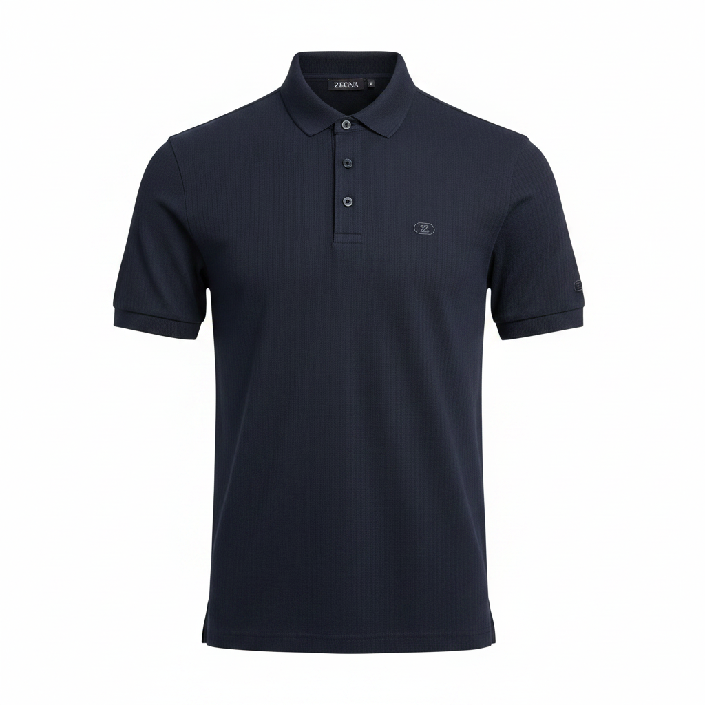 Ghost mannequin – Aribest Store Zegna Navy Blue Polo Shirt