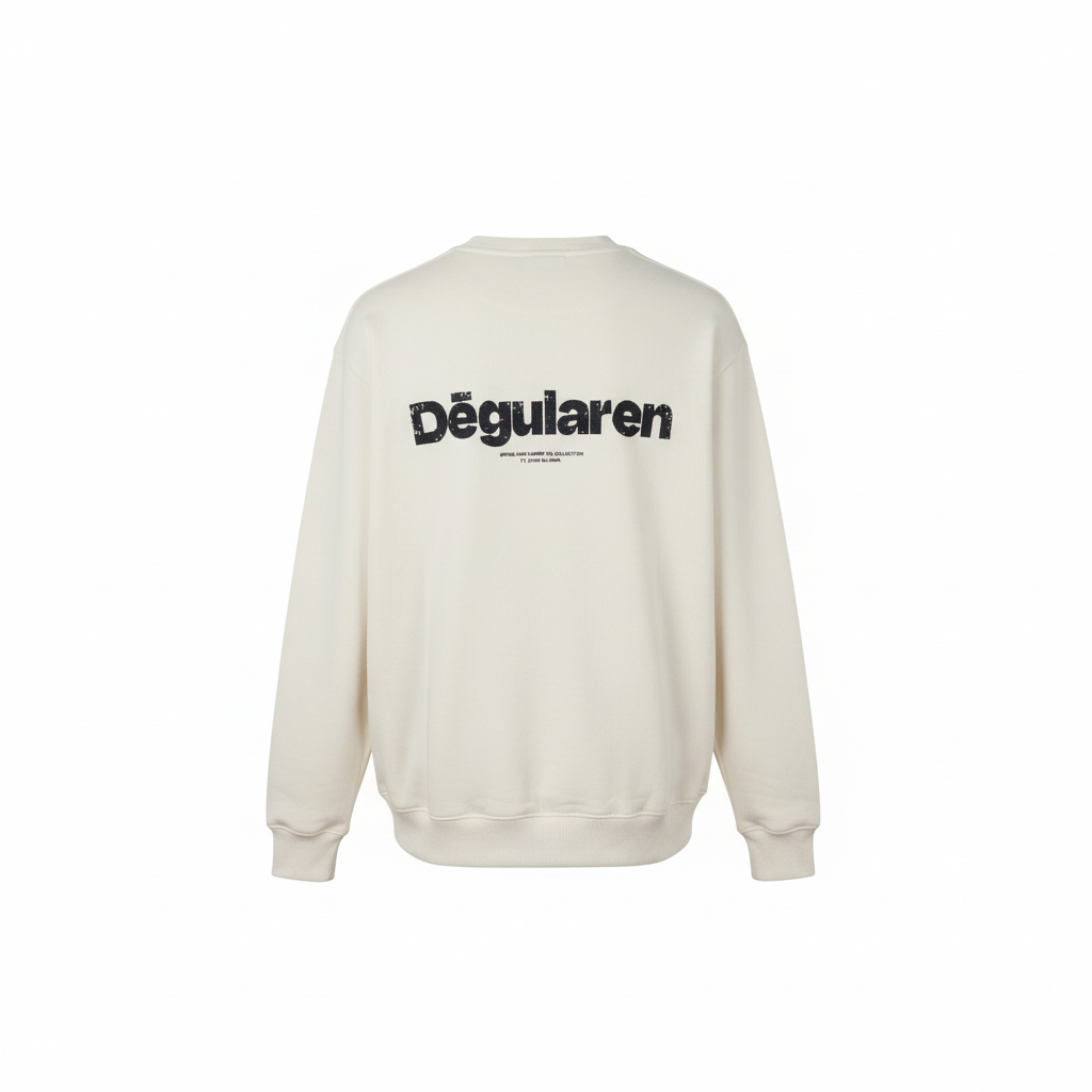 Dëgularen Sweatshirt Off-White – Back Ghost Mannequin