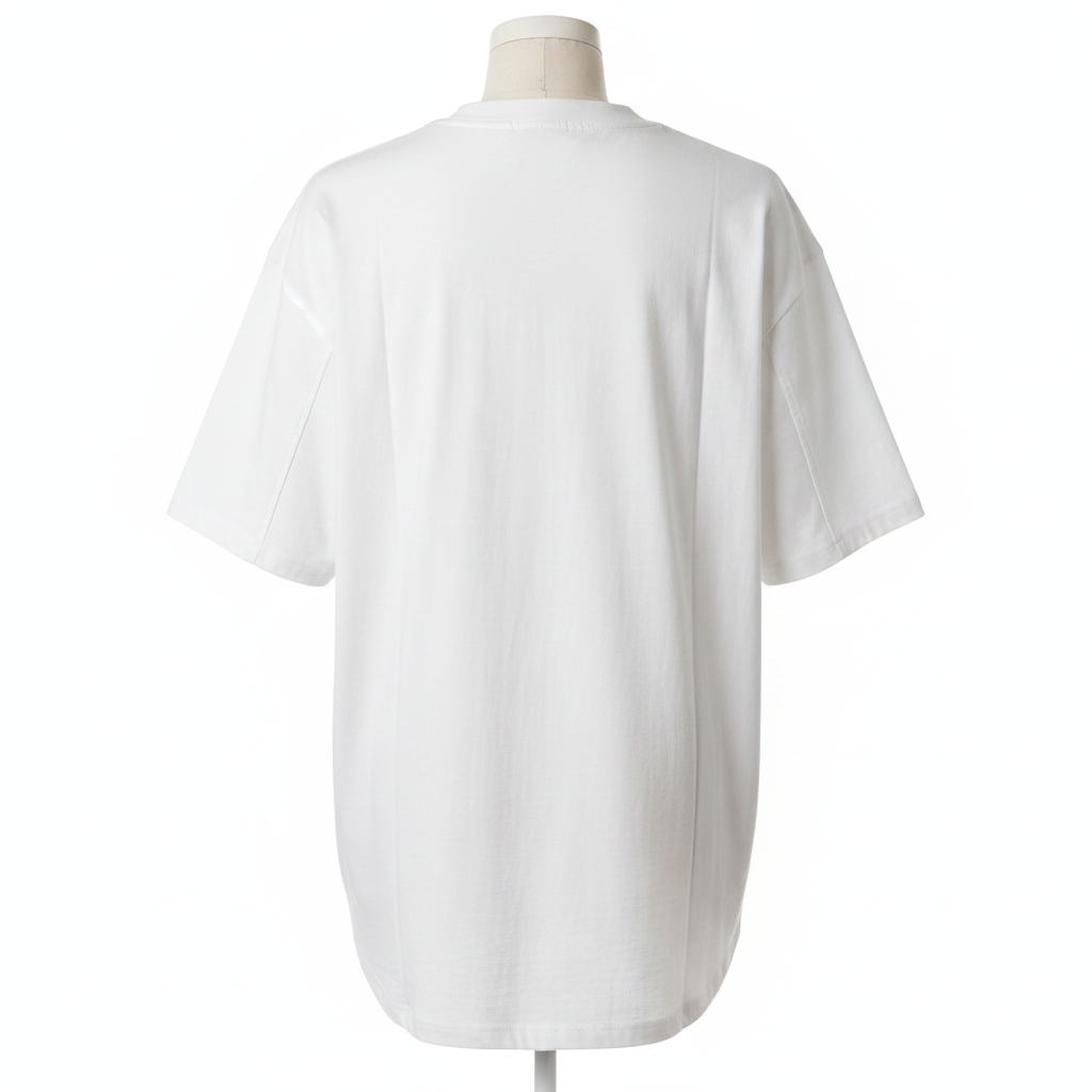 White Hawking Quote Oversized Tee - Ghost Mannequin Back