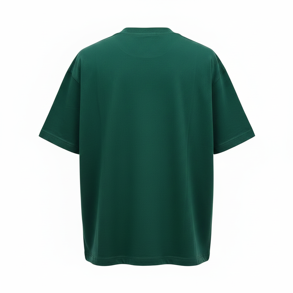 Forest Green Oversized T-Shirt - Ghost Mannequin Back