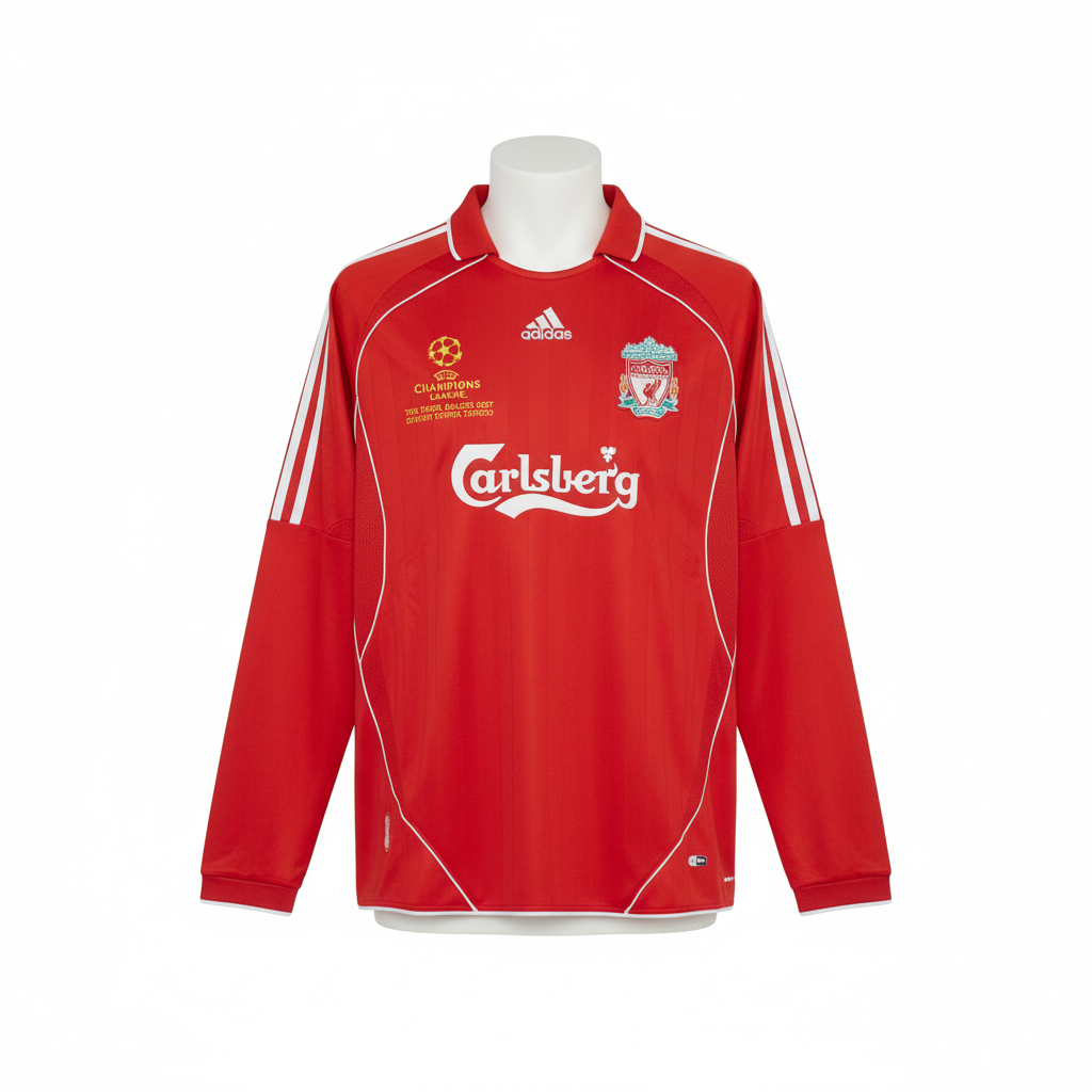 Red Retro Long Sleeve Home Jersey – Ghost Mannequin