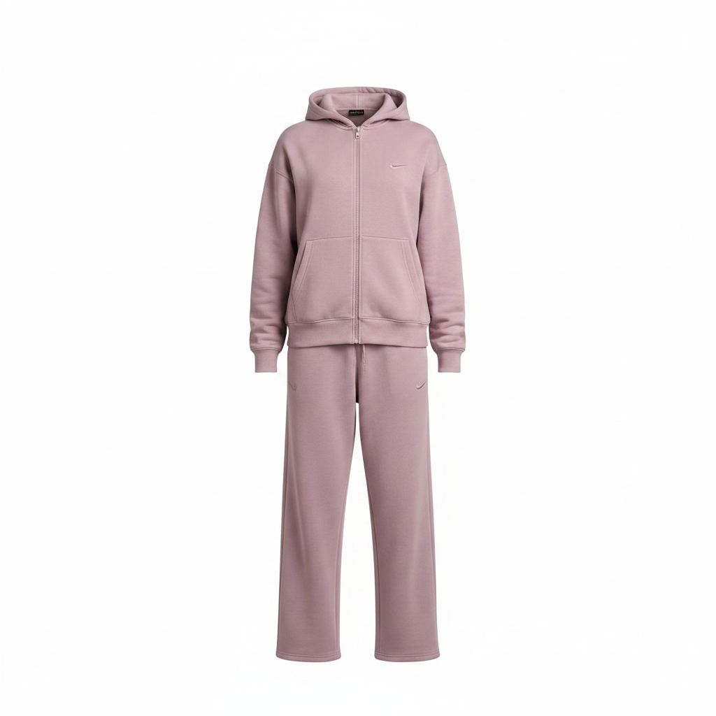 Unisex Dusty Pink Mauve Fleece Tracksuit Set – Ghost Mannequin