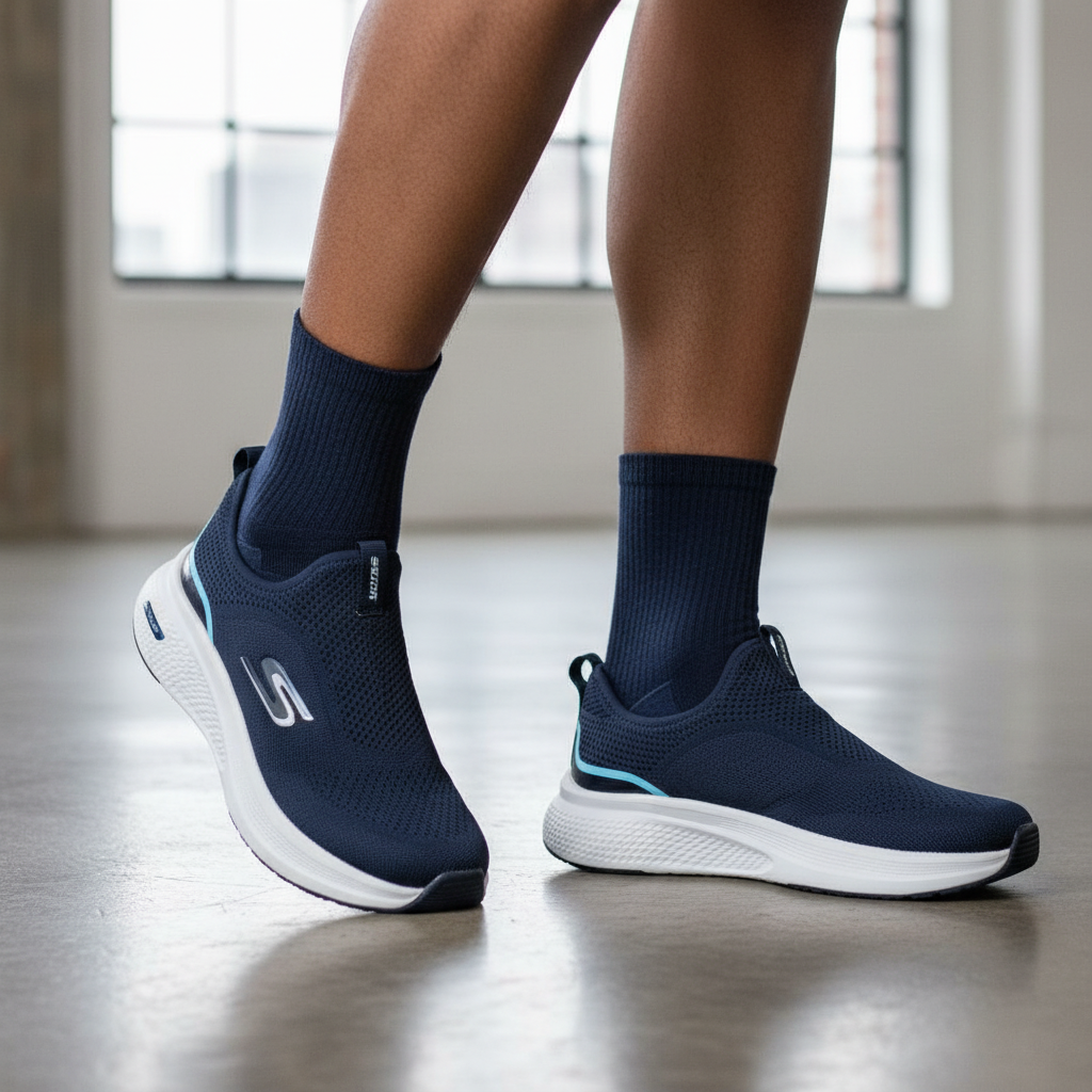 Skechers Hands Free Slip-Ins Navy - Model Shot