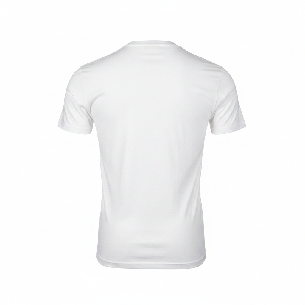 White Crew Neck Tee - Ghost Mannequin Back