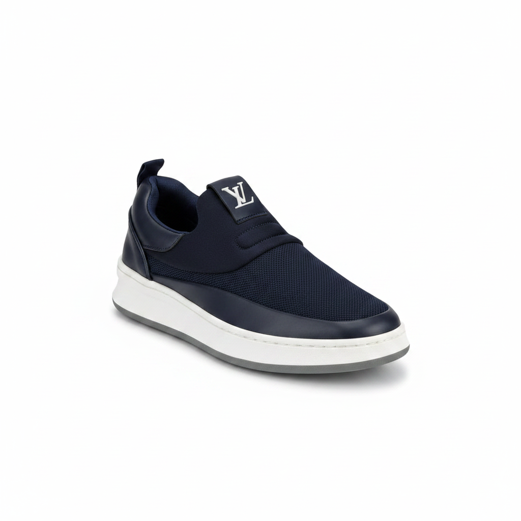 Louis Vuitton LV Slip-On Sneakers Navy Blue – Catalog Shot