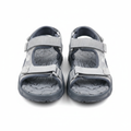 Women's grey sport velcro strap outdoor sandal ghost mannequin pair view