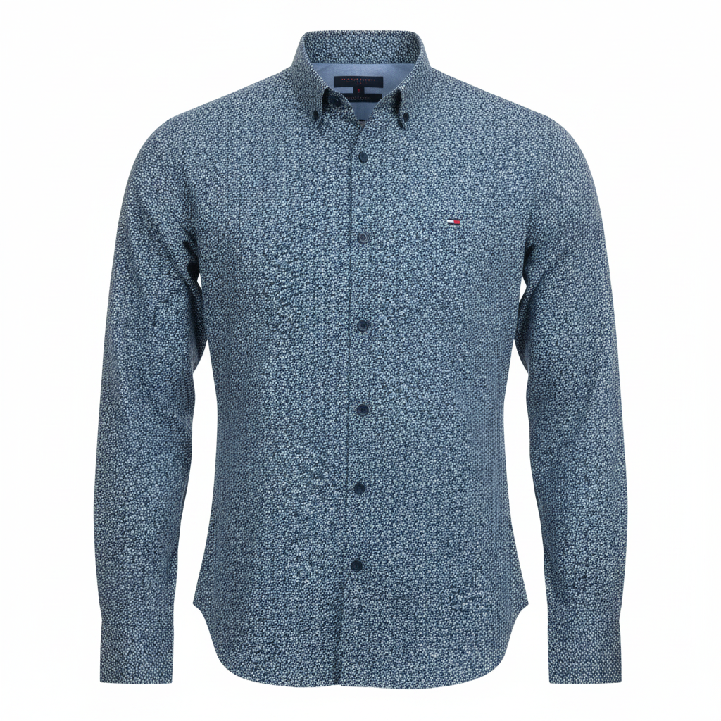 Men's Navy Floral Print Dress Shirt – Ghost Mannequin