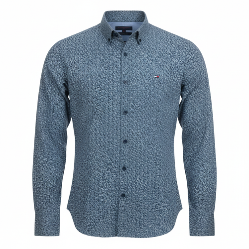 Men's Navy Floral Print Dress Shirt – Ghost Mannequin