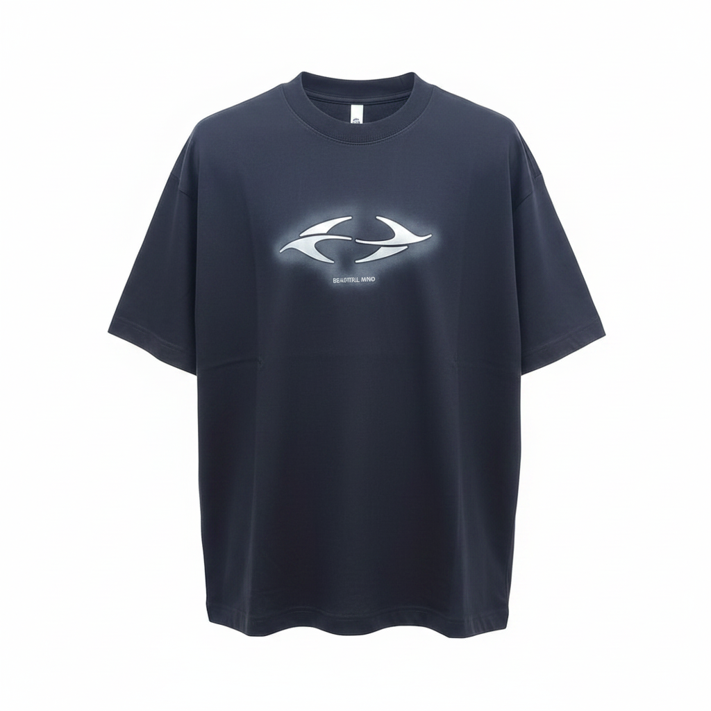 Black Beautiful Mind Tee - Ghost Mannequin Front