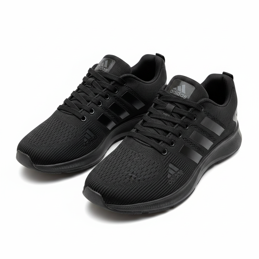 Adidas Triple Black Running Sneaker - Ghost Mannequin