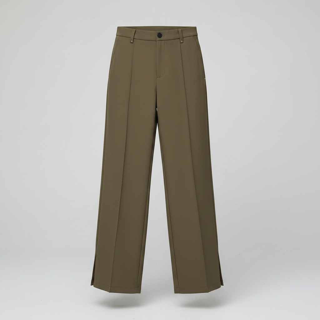 Chukmore Olive Wide-Leg Palazzo Trousers - Ghost Mannequin