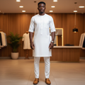 Chukmore White Senator Three-Quarter Sleeve Set - Model Shot