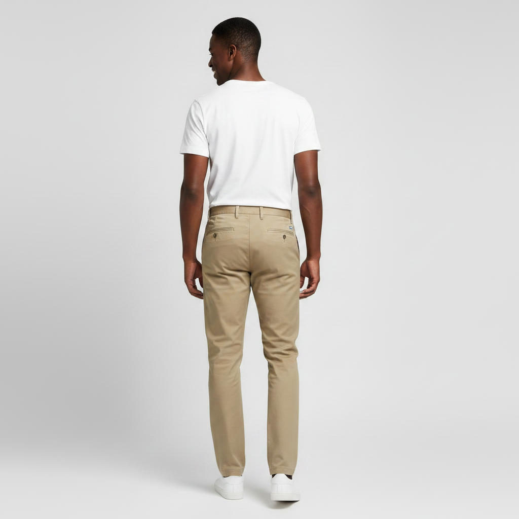 Dockers Chino Trousers Light Khaki - Model Back
