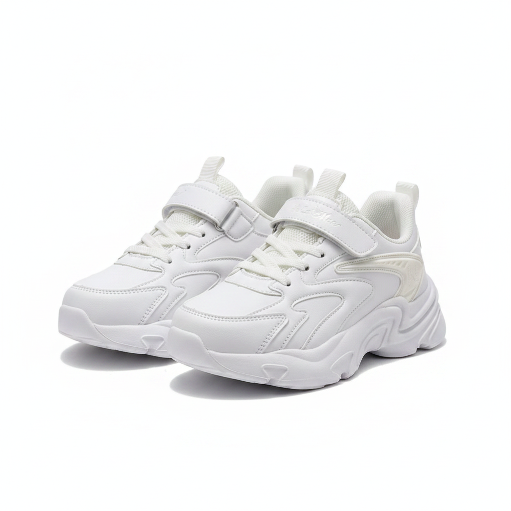 Ha La Mae 685 Kids Chunky Pearl Sneaker – White Ghost Mannequin