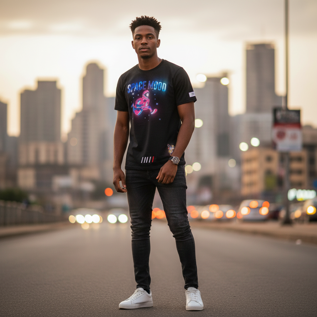 Space Mood Graphic Tee - Model Shot