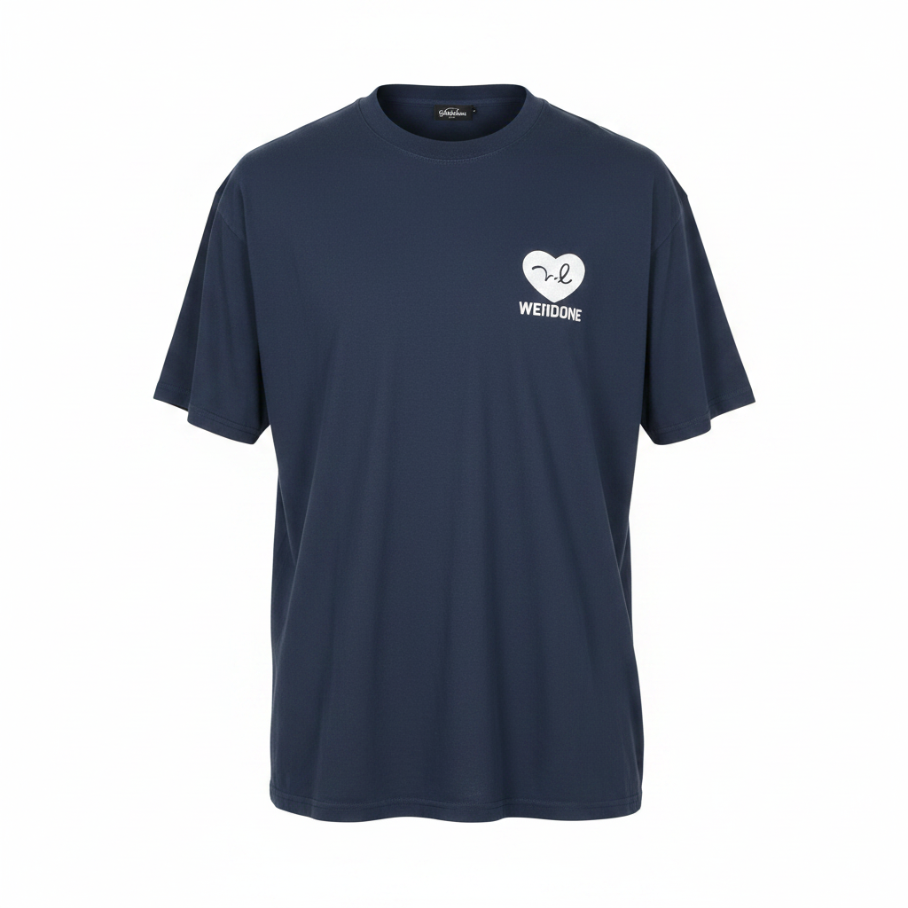 Navy Heart Logo Graphic Tee – Ghost Mannequin