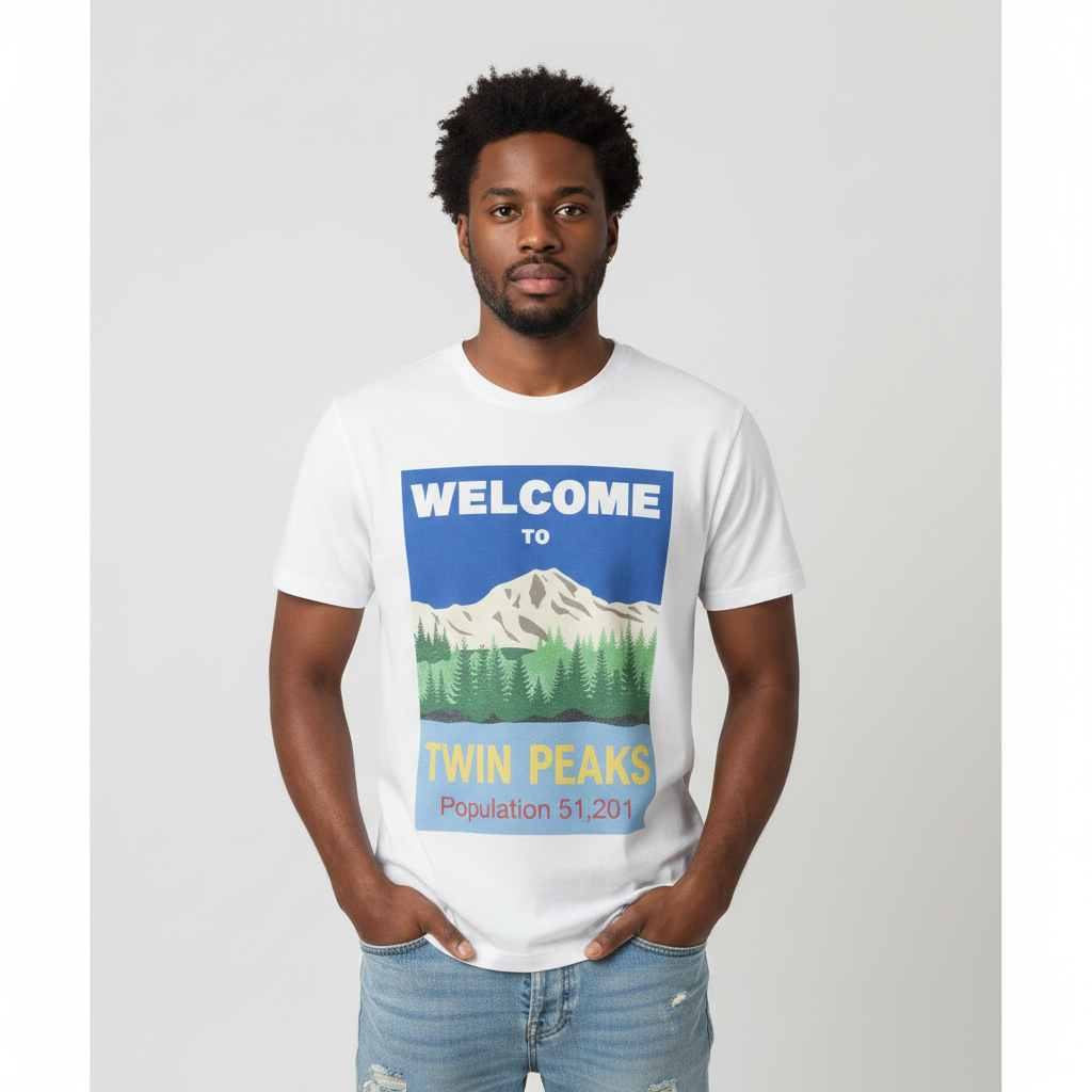 Twin Peaks Scenic Graphic Tee - Model Front View