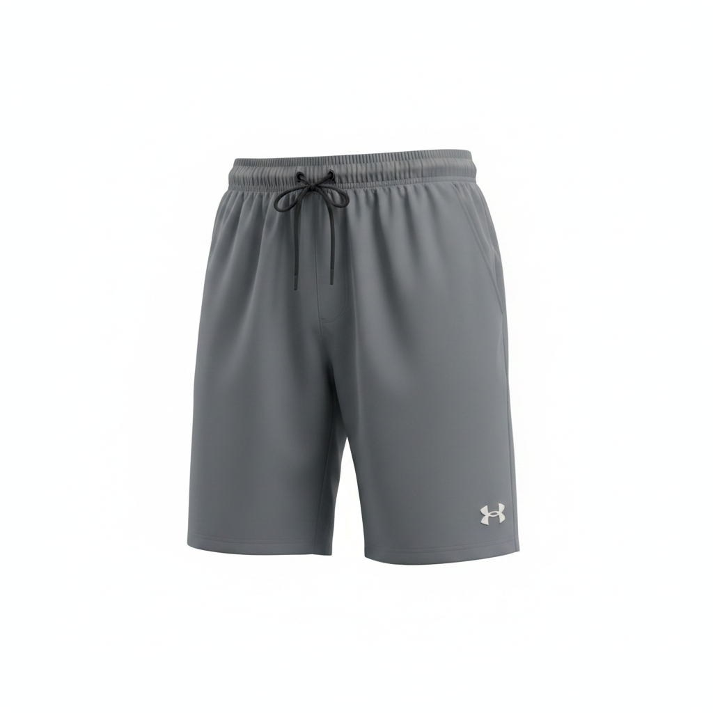 Men's Steel Grey Sports Shorts – Ghost Mannequin View