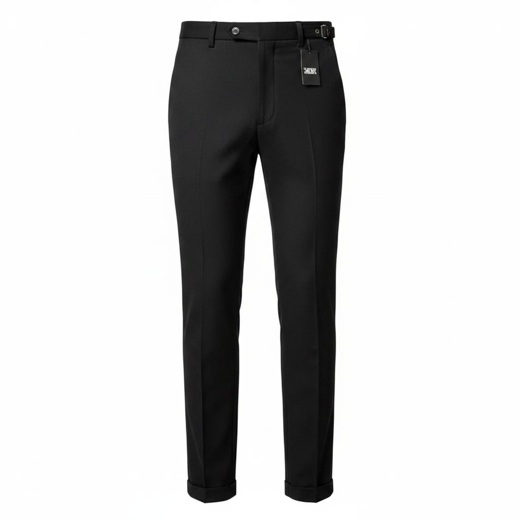 Men's Slim Dress Trousers – Ghost Mannequin Black