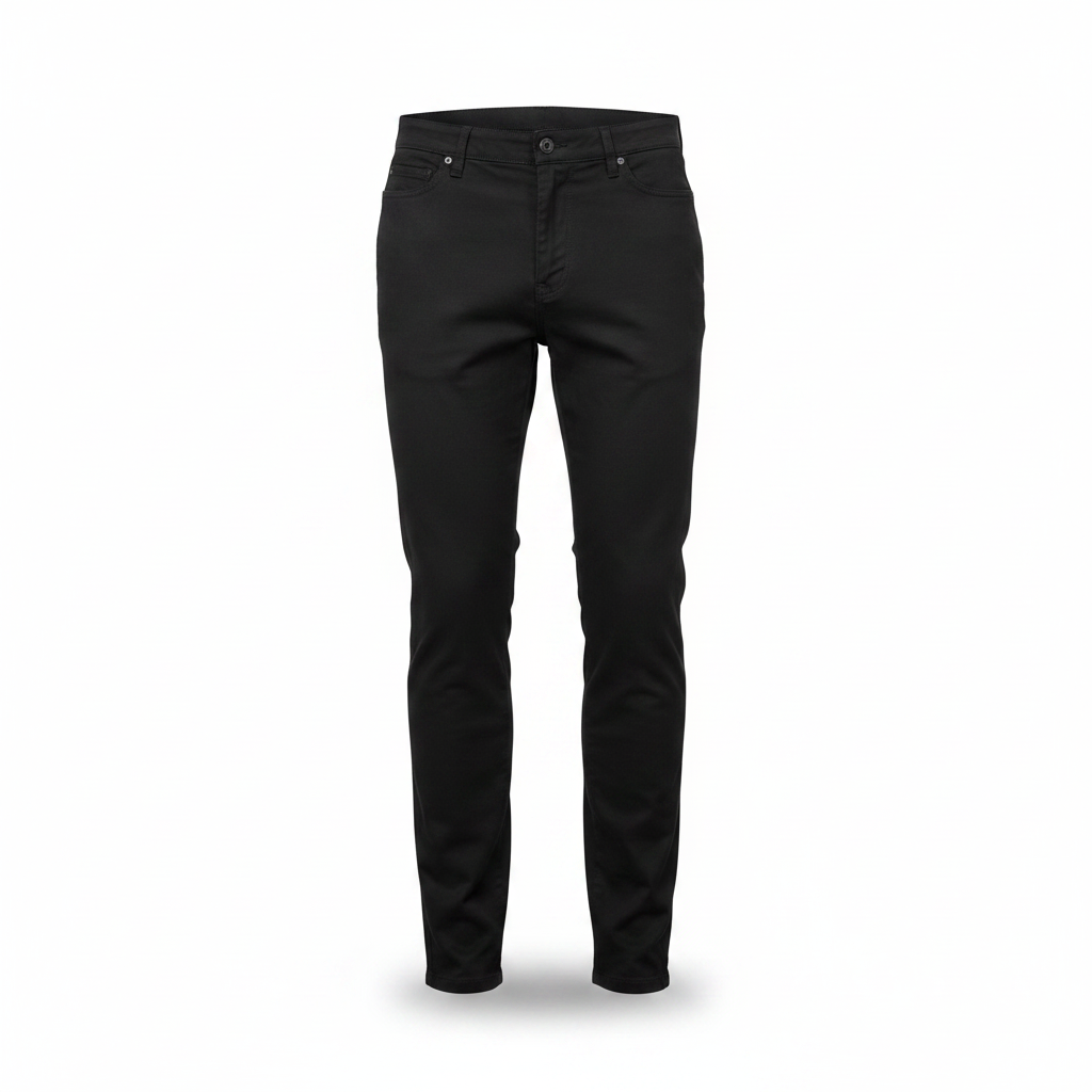 Unisex Slim Chino Trousers – Ghost Mannequin Black