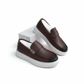BOSSE Brown Platform Slip-On Loafers UE-2616 – Catalog Shot